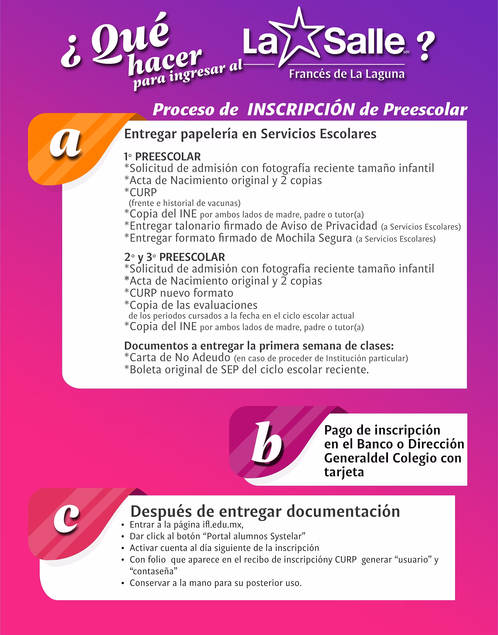 Inscripciones Preescolar